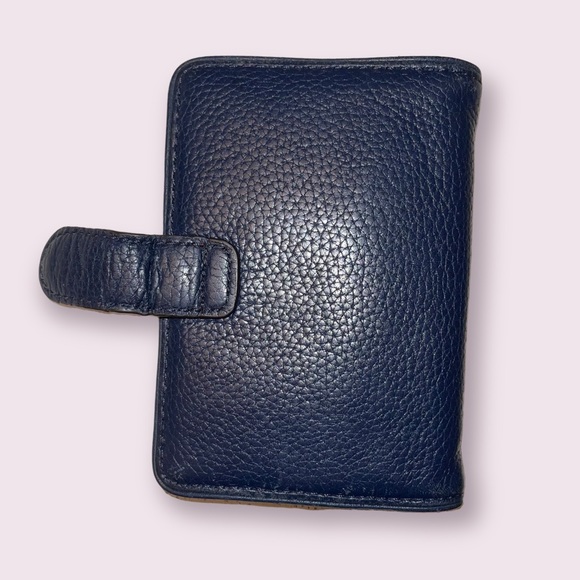 Michael Kors Midnight Blue Fold Button Wallet - Picture 3 of 11